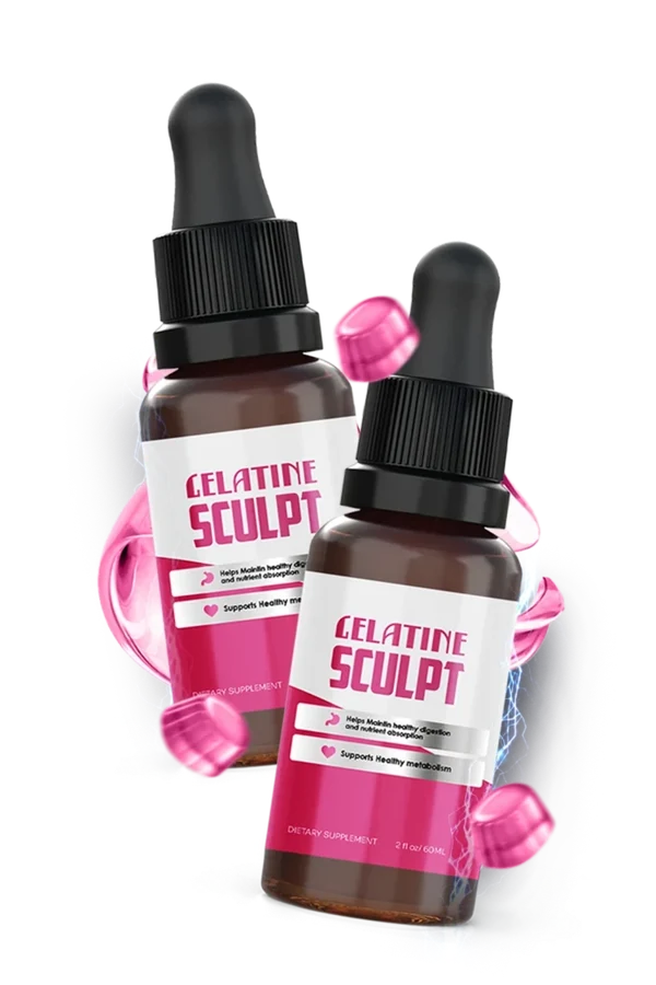 Two Gelatine Sculpt supplement bottles